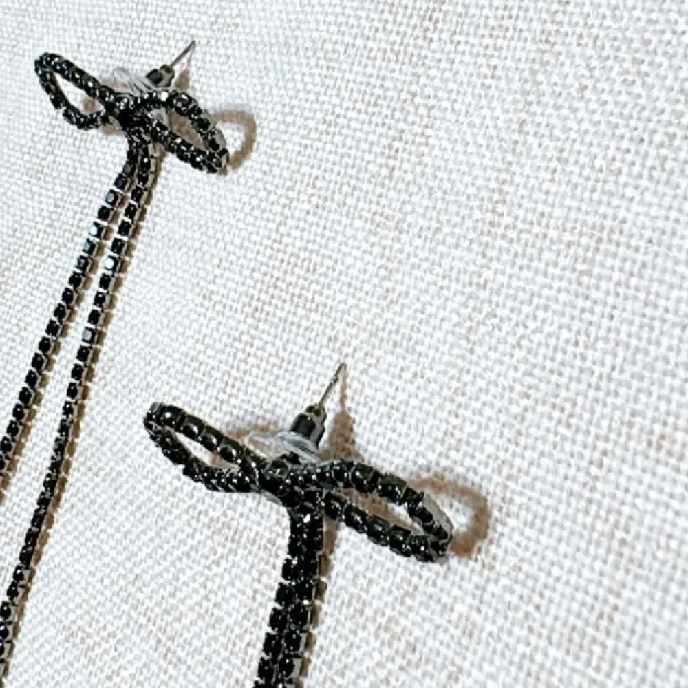 Rhinestone drop earrings #1452
